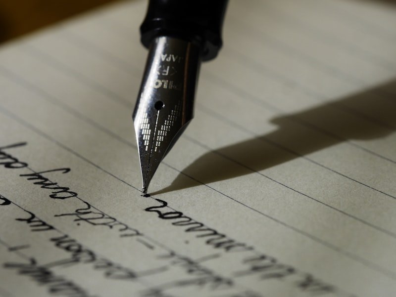 Écriture et rédaction au stylo